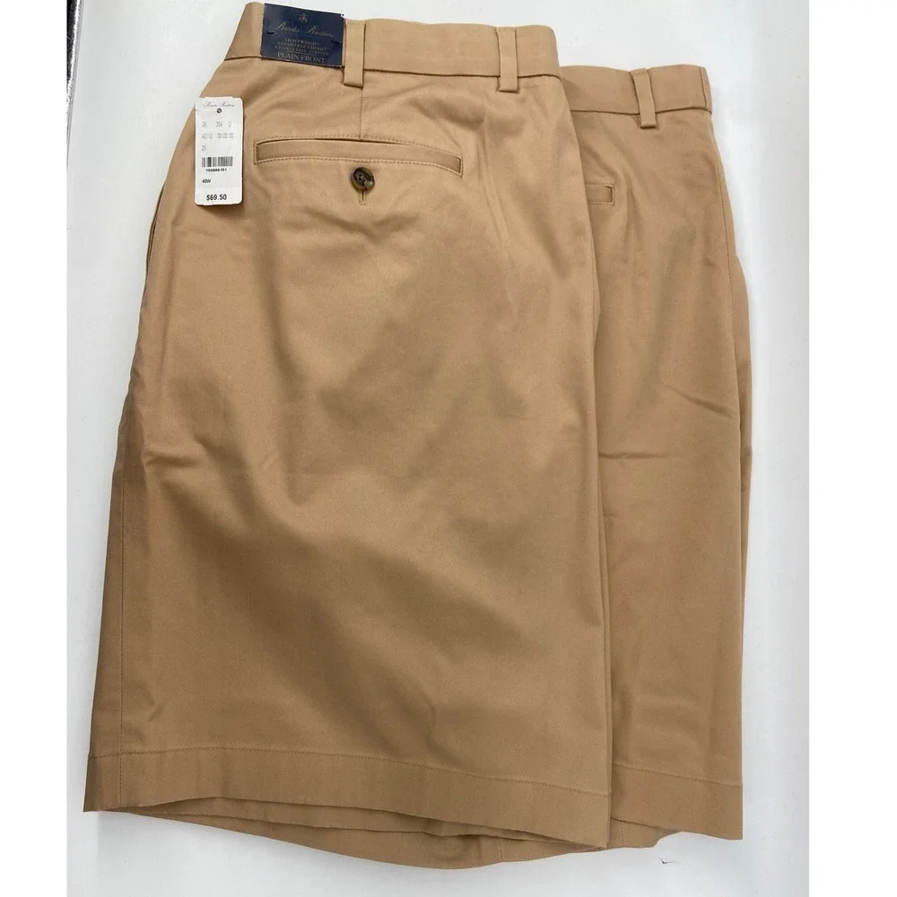Brooks Brothers Short Lot Mens 40 Khaki Advantage Chino Wrinkle Free Preppy 9